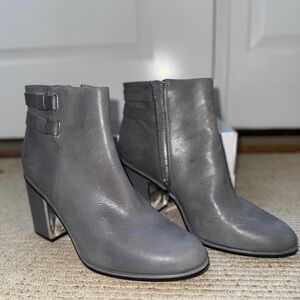 Calvin Klein Gray Ankle Booties